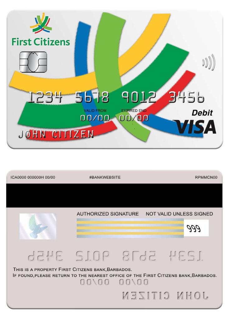 Barbaros first Citizens bank visa card